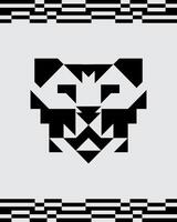 Animal artwork illustration wall print art t shirt design mosaic 8 bit computer editable vector