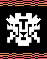Animal artwork illustration wall print art t shirt design mosaic 8 bit computer editable vector