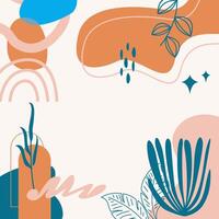 organic earth tone simple boho pattern background wallpaper layout illustration banner paper print art editable vector