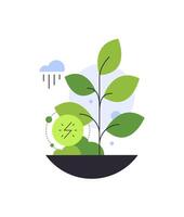 Ecology concept and Environmental ,Banner design elements for sustainable energy development vector
