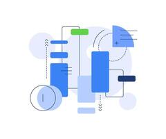 Data science and big data, Analysis,Infographic element,Digital data processing vector