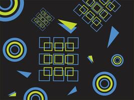 bright black abstract geometric background vector