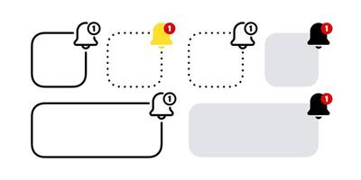 Notification window icons. Notification icons vector