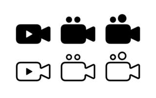 Camera Icons in Minimalist Style vector