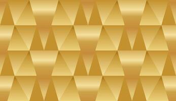Luxury seamless gold hand drawn background with gradient metal triangles texture, pattern vector
