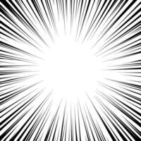 Radial speed lines. Radial speed lines effectively convey a sense of movement and speed, which can make a design more dynamic and attractive. Used to create dynamic and energetic visual effects. vector