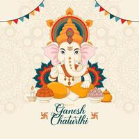 Happy Ganesh Chaturthi background vector