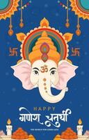 Happy Ganesh Chaturthi background vector