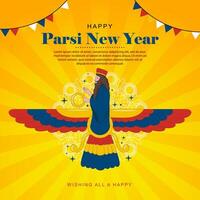 Happy Parsi New Year Background vector