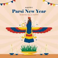 Happy Parsi New Year Background vector