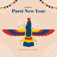 Happy Parsi New Year Background vector