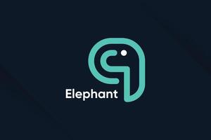 Elephant design element idea with creative unique concept high resolution vector