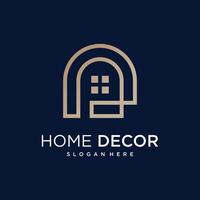 Home decor with window design element idea with creative unique concept high resolution vector