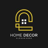 Home decor with window design element idea with creative unique concept high resolution vector