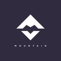 Mountain design element idea with creative letter M concept high resolution vector