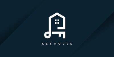 House with key design element idea with creative concept high resolution vector