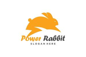 Power rabbit design element idea with creative unique concept high resolution vector