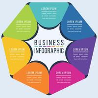 Infographic business information 7 Steps, objects, elements or options infographics design template vector