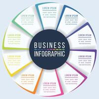10 Steps Circle Infographic design 10 steps, objects, elements or options infographic business template vector