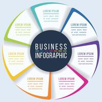 7 Steps Circle Infographic design 7 steps, objects, elements or options infographic business template vector