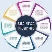 8 Steps Circle Infographic design 8 steps, objects, elements or options infographic business template vector