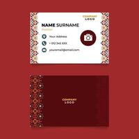 Oriental Geometric Name Card Design for Business or Company vector