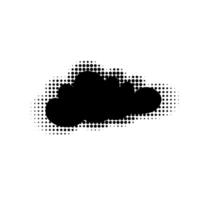 Cloud icon with dot pixel elements. vector