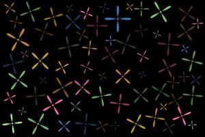 Background Repeated random geometric shape drawn. Cute pattern Template for banner, card, poster with text. vector