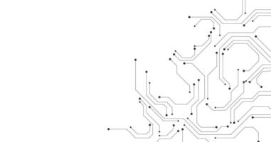 Abstract technology circuit diagram on white background. vector