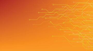 Electronic circuit board on yellow background vector
