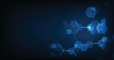 Hi-tech digital hexagon background. vector