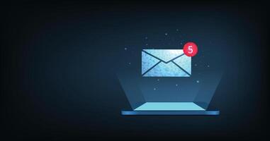 Email communication and digital marketing concept. vector