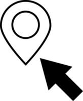 Minimalist flat style location icon vector