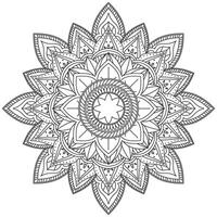 Simple Mandala Circle Coloring Book Pages vector