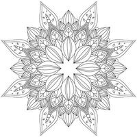 Simple Mandala Circle Coloring Book Pages vector