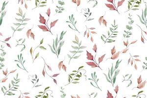Seamless watercolor pattern. Hand drawn illustration isolated on white background. vector
