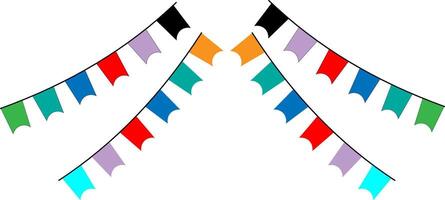 pennant flags, colorful for festival events vector