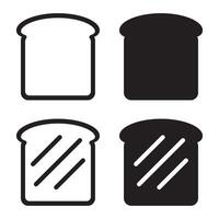 Bread slices icon. vector