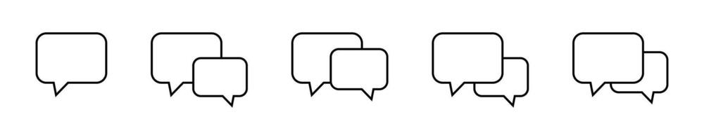 Speech bubble, speech balloon, chat bubble line art icon for apps and websites. vector