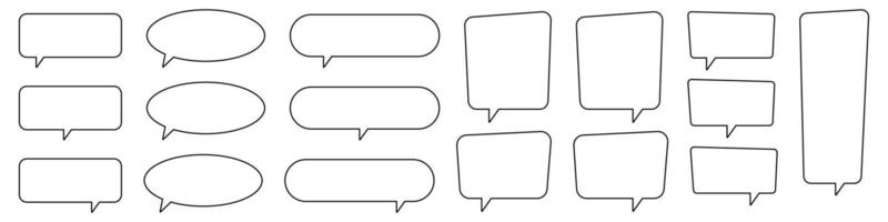 Speech bubble, speech balloon, chat bubble line art icon for apps and websites. vector