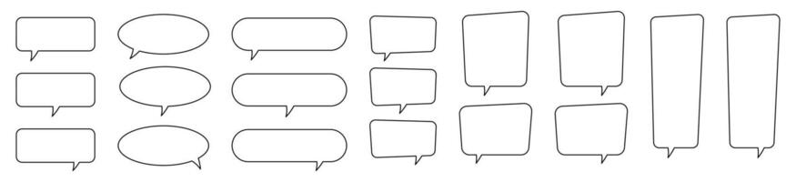 Speech bubble, speech balloon, chat bubble line art icon for apps and websites. vector