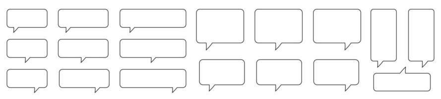 Speech bubble, speech balloon, chat bubble line art icon for apps and websites. vector