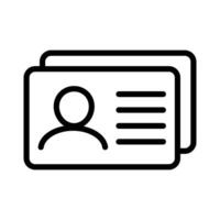 ID Card icon. Employee clerk card, driver license, Identification card, staff identification card symbol. Design for website and mobile app. vector
