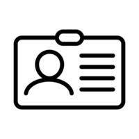 ID Card icon. Employee clerk card, driver license, Identification card, staff identification card symbol. Design for website and mobile app. vector