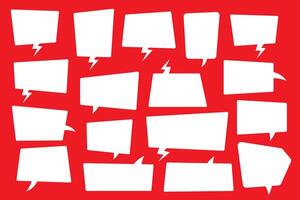 Set of speech bubbles. Speak bubble text, cartoon chatting box, message box. Blank empty speech bubbles. vector