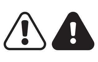 Alert icon. Warning sign and symbol. Exclamation mark in triangle. vector
