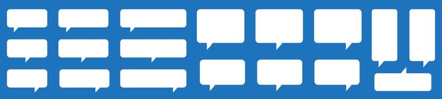 Set of speech bubbles. Speak bubble text, cartoon chatting box, message box. Blank empty speech bubbles. vector