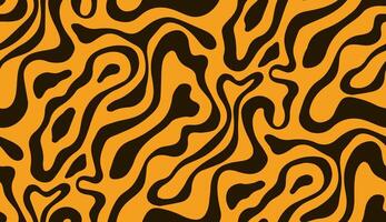 Seamless leopard print pattern in orange and black vector