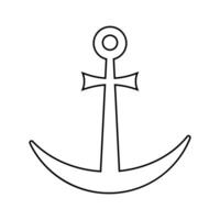 linear anchor icon. Single image for design on white background vector