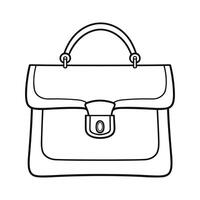 illustration of bag in doodle style. Simple single element, clipart for design vector